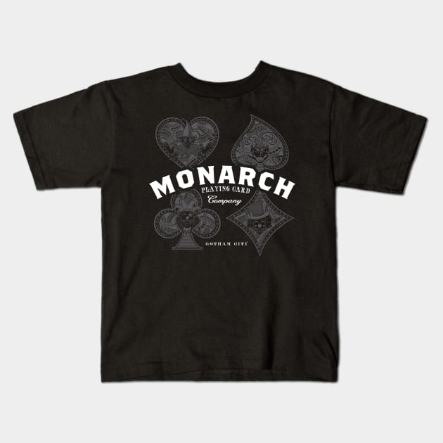 Monarch Playing Cards Kids T-Shirt by MindsparkCreative